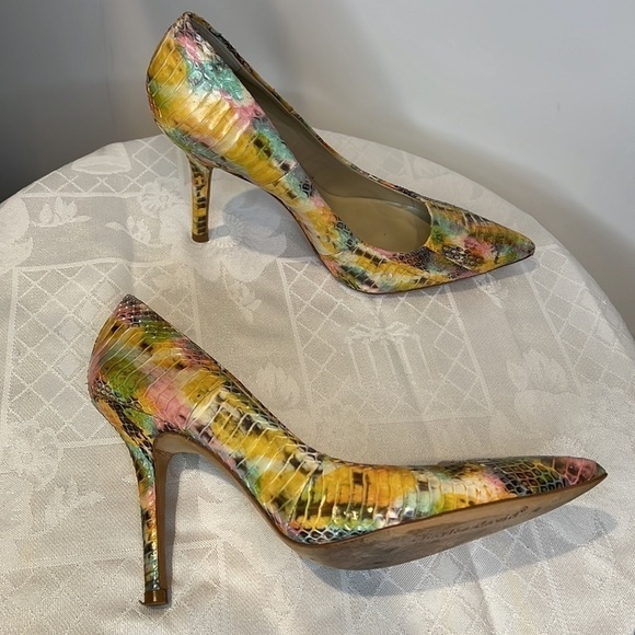 Charles David Sz 8.5 Snakeskin Pumps Heels - Picture 7 of 13